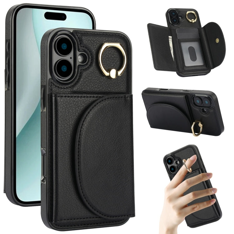 YM006 Custodia per cellulare con porta carte e porta carte, For iPhone Air, For iPhone 16 Pro Max, For iPhone 16 Pro, For iPhone 16 Plus