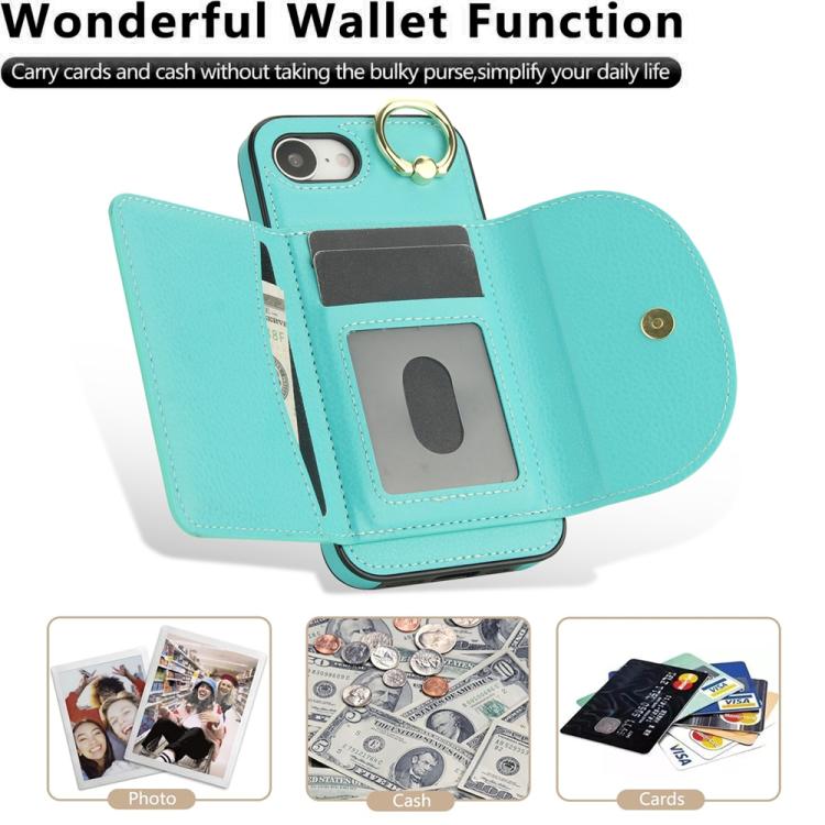 YM006 Custodia per cellulare con porta carte e porta carte, For iPhone 16e, For iPhone 16 Pro Max, For iPhone 16 Pro, For iPhone 16 Plus
