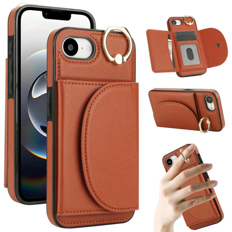 YM006 Custodia per cellulare con porta carte e porta carte, For iPhone 16e, For iPhone 16 Pro Max, For iPhone 16 Pro, For iPhone 16 Plus