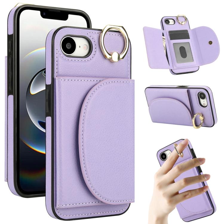 YM006 Custodia per cellulare con porta carte e porta carte, For iPhone 16e, For iPhone 16 Pro Max, For iPhone 16 Pro, For iPhone 16 Plus
