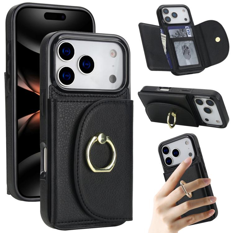 YM006 Custodia per cellulare con porta carte e porta carte, For iPhone 18 Pro / 17 Pro, For iPhone 18 Pro Max / 17 Pro Max, For iPhone 17e / 16e, For iPhone 17