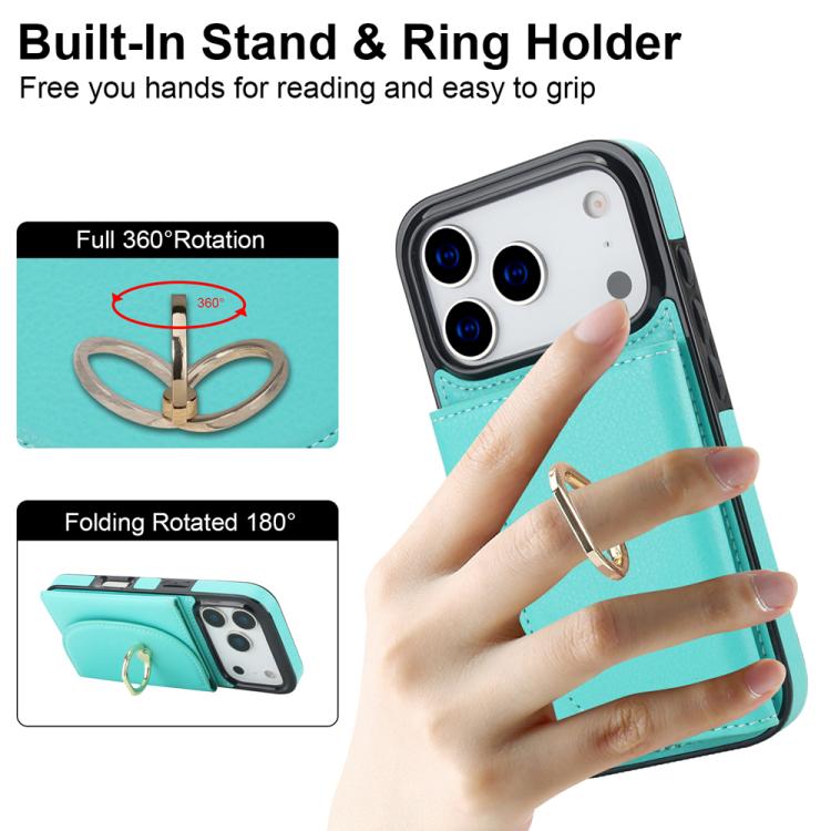 YM006 Custodia per cellulare con porta carte e porta carte, For iPhone 18 Pro / 17 Pro, For iPhone 18 Pro Max / 17 Pro Max, For iPhone 17e / 16e, For iPhone 17