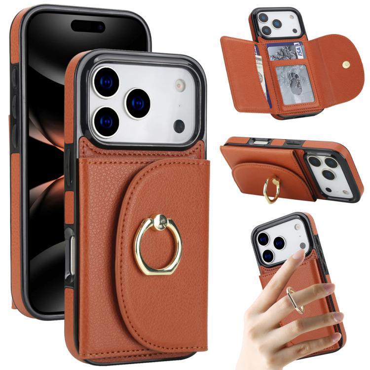 YM006 Custodia per cellulare con porta carte e porta carte, For iPhone 18 Pro / 17 Pro, For iPhone 18 Pro Max / 17 Pro Max, For iPhone 17e / 16e, For iPhone 17