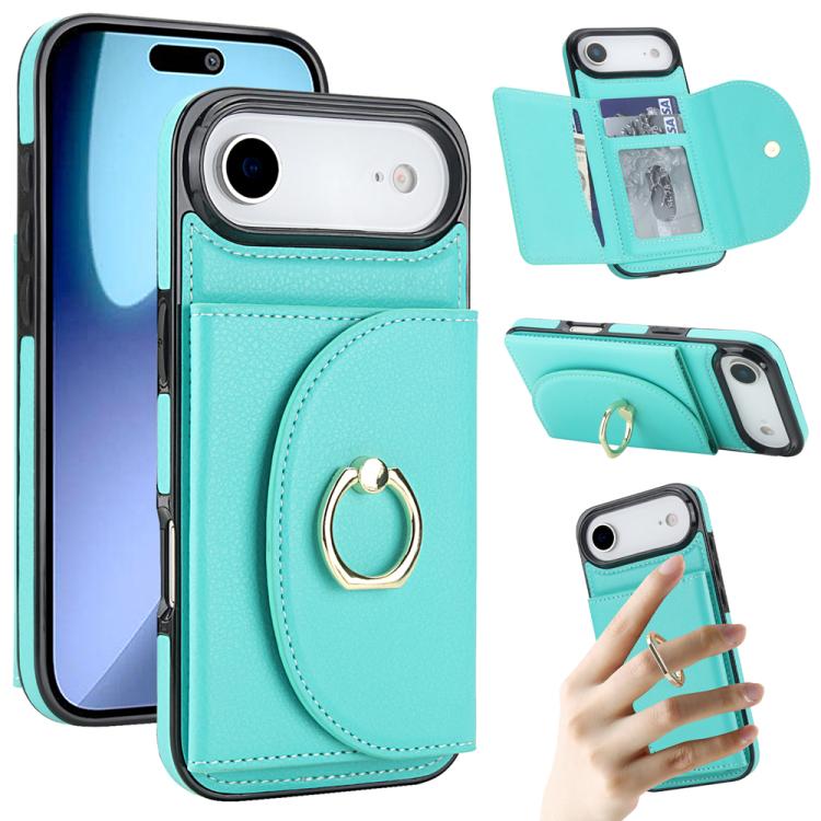 YM006 Custodia per cellulare con porta carte e porta carte, For iPhone Air, For iPhone 16 Pro Max, For iPhone 16 Pro, For iPhone 16 Plus