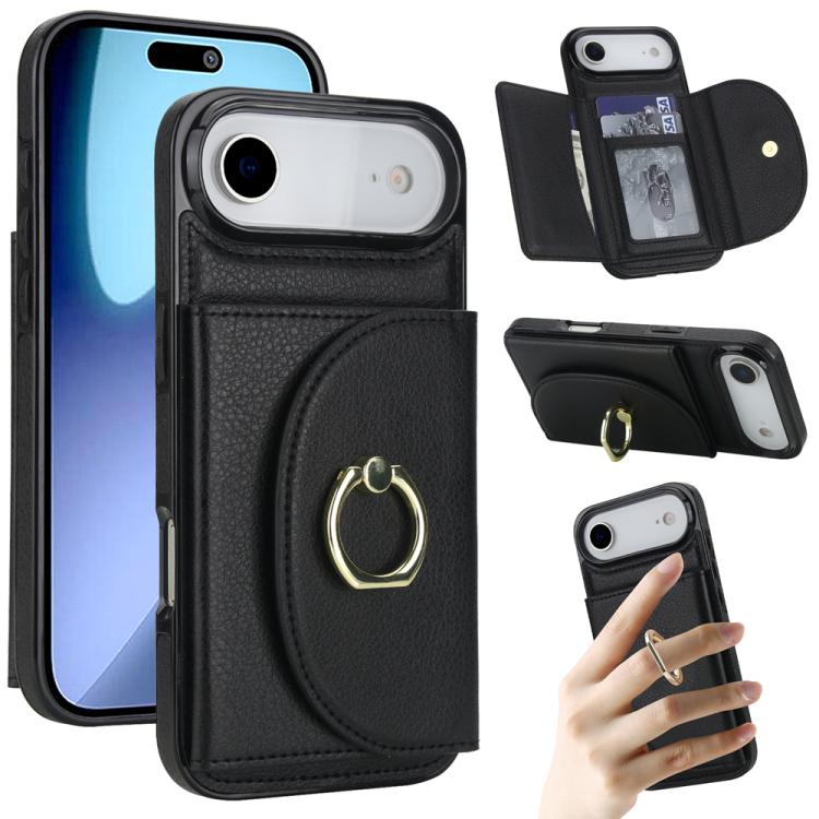 YM006 Custodia per cellulare con porta carte e porta carte, For iPhone Air, For iPhone 16 Pro Max, For iPhone 16 Pro, For iPhone 16 Plus