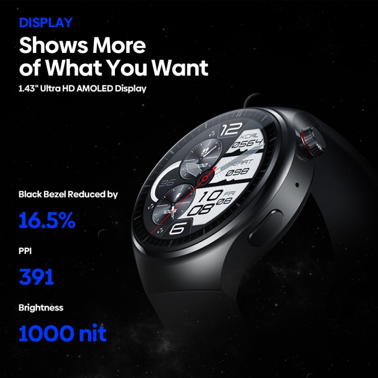 Smartwatch Android con schermo AMOLED Zeblaze Thor Ultra da 1,43 pollici, Silicone Strap