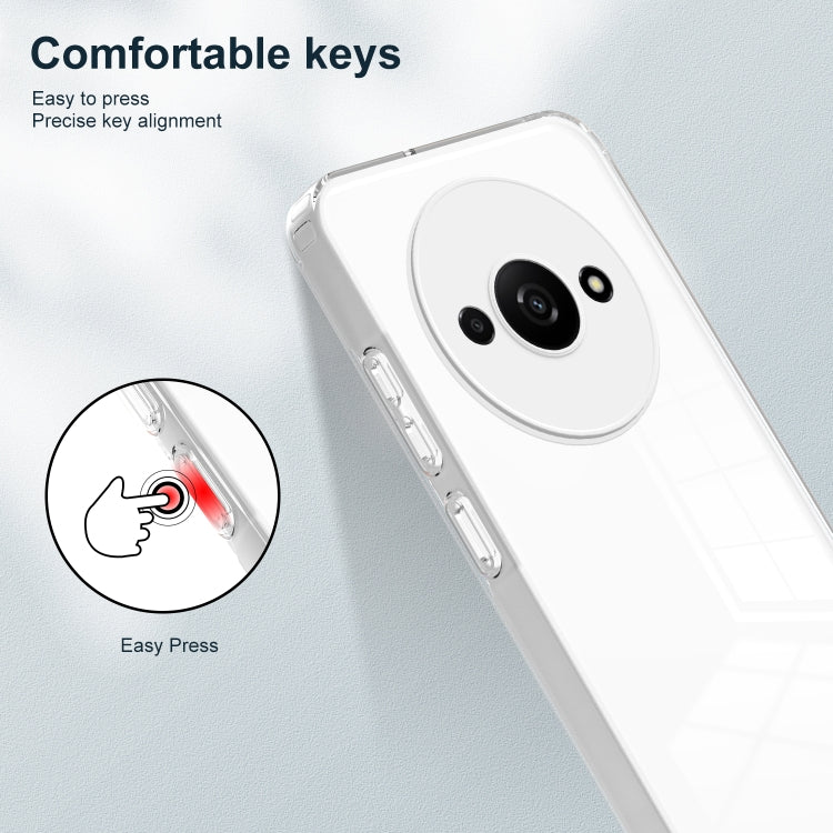 Custodia per telefono con cornice per PC trasparente a colori in TPU 3 in 1, For Xiaomi Redmi A3, For Xiaomi Redmi Note 13 Pro 4G, For Xiaomi Redmi Note 13 4G, For Xiaomi Redmi Note 13 5G, For Xiaomi Redmi Note 13 Pro 5G, For Xiaomi 13T / 13T Pro