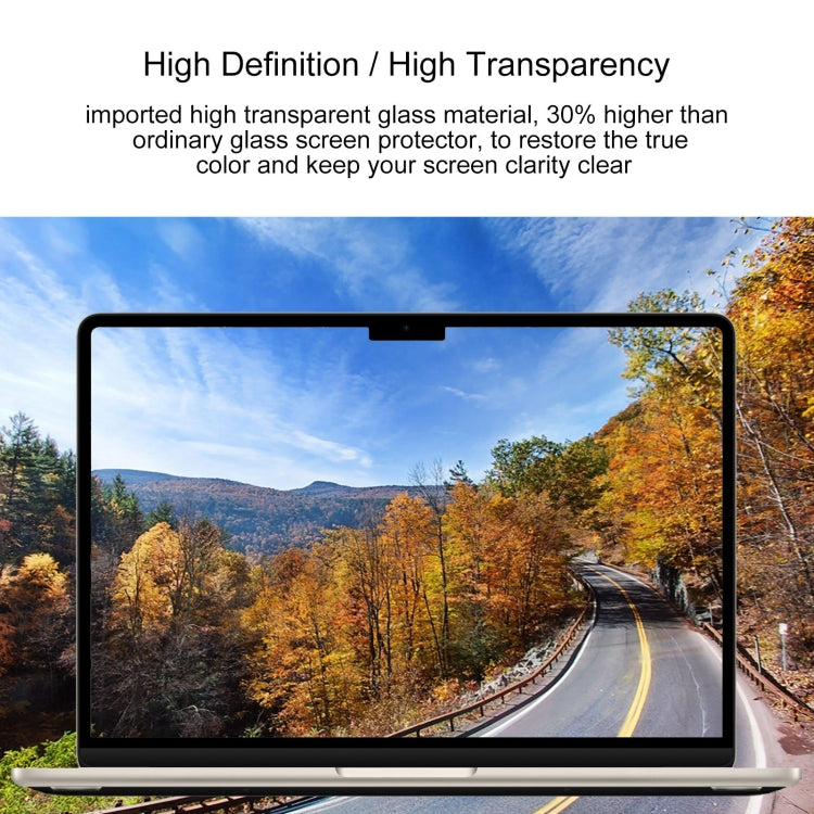 Pellicola in vetro temperato antideflagrante con durezza superficiale 2 pezzi 0,26 mm 9H, For Macbook Air 15.3 2023/2024/2025/M5 2026, For MacBook Neo 13 inch 2026 A18 Pro A3404, For Macbook Air 13.6 2023/2024/2025