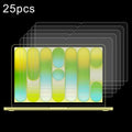 Pellicola in vetro temperato antideflagrante con durezza superficiale 9H da 25 pezzi 0,26 mm, For Macbook Air 15.3 2023/2024/2025/M5 2026, For MacBook Neo 13 inch 2026 A18 Pro A3404, For Macbook Air 13.6 2023/2024/2025