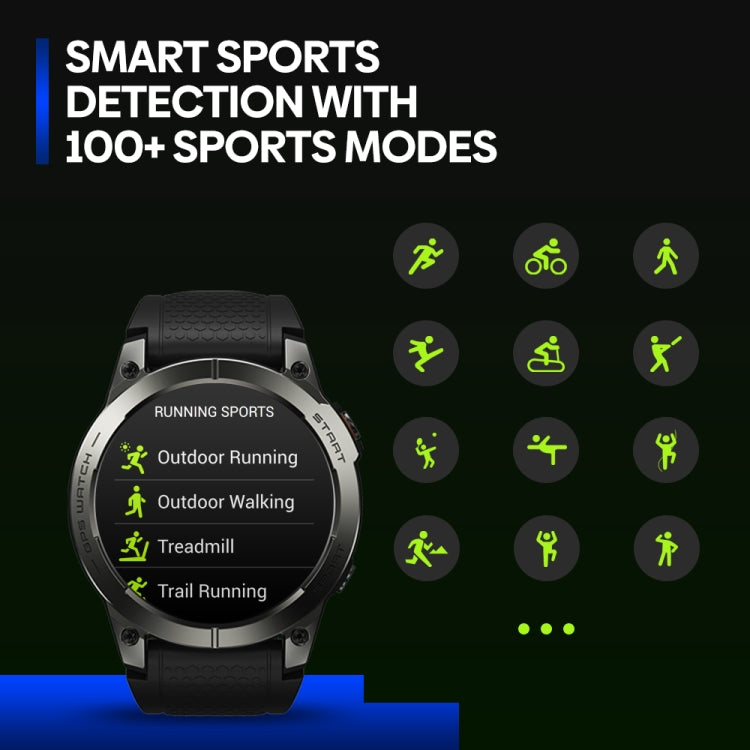 Zeblaze Stratos 3 Pro Schermo AMOLED da 1,43 pollici Smart Watch sportivo Supporto chiamata Bluetooth, Stratos 3 Pro
