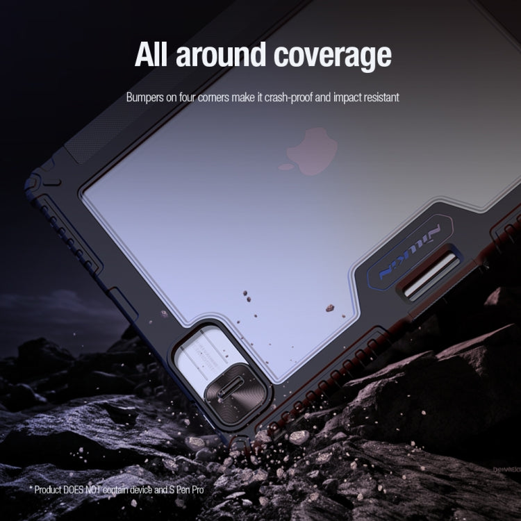 Custodia in pelle per tablet stile pieghevole multi-angolo NILLKIN Bumper Pro, For iPad Pro 13 2025 / 2024, For iPad Pro 11 2025 / 2024
