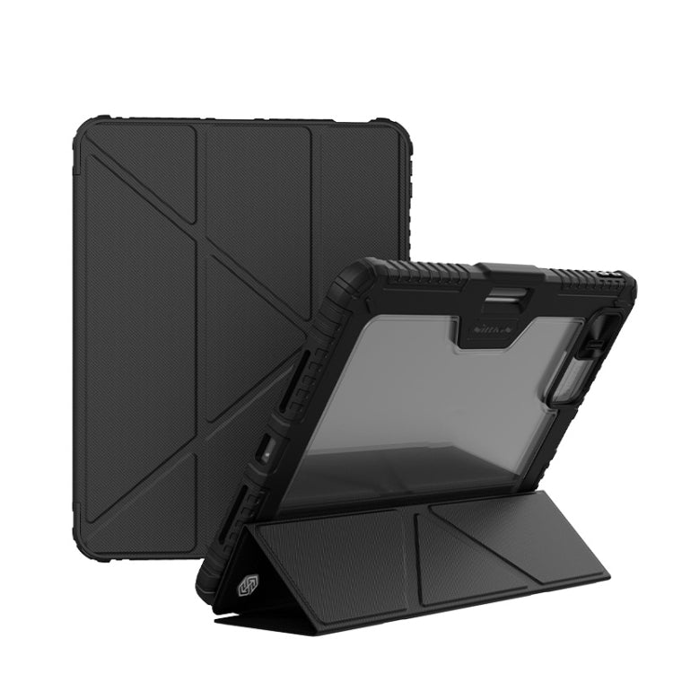 Custodia in pelle per tablet stile pieghevole multi-angolo NILLKIN Bumper Pro, For iPad Pro 13 2025 / 2024, For iPad Pro 11 2025 / 2024