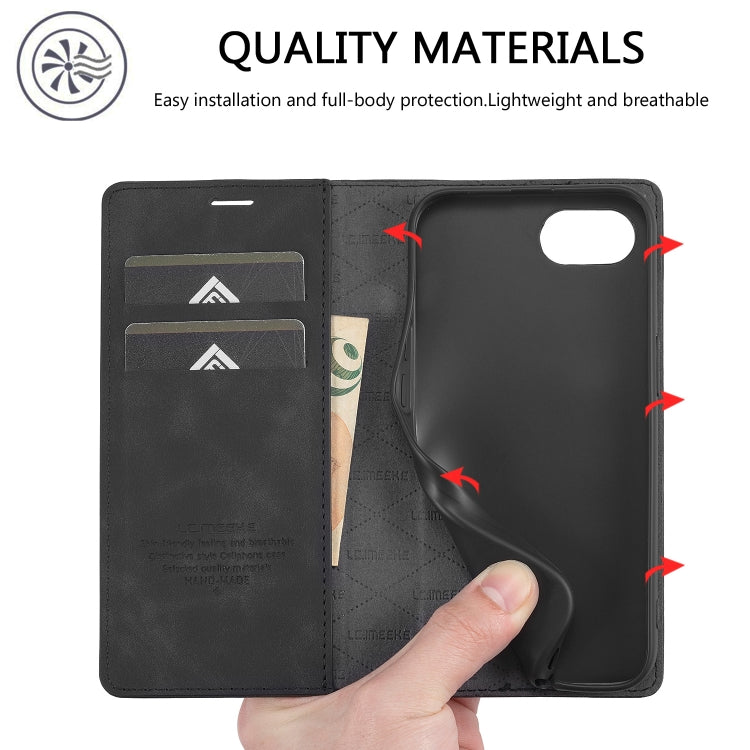LC.IMEEKE Custodia per telefono in pelle magnetica resistente con supporto, slot per carte e portafoglio, For iPhone 17e / 16e, For iPhone 17 Pro Max, For iPhone 17 Pro, For iPhone 17