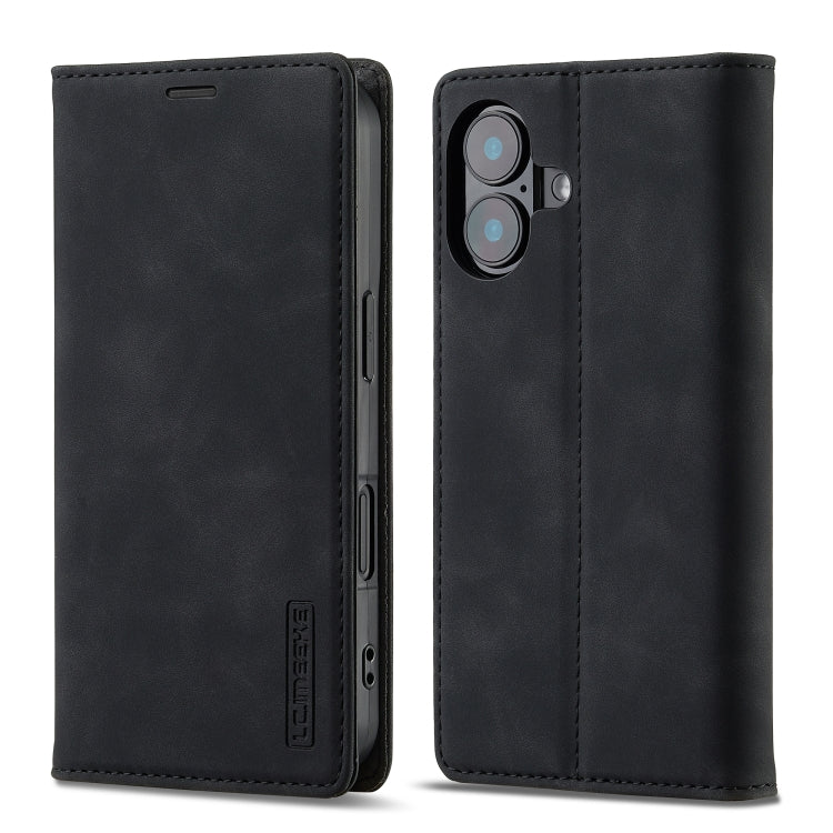 LC.IMEEKE Custodia per telefono in pelle magnetica resistente con supporto, slot per carte e portafoglio, For iPhone 16