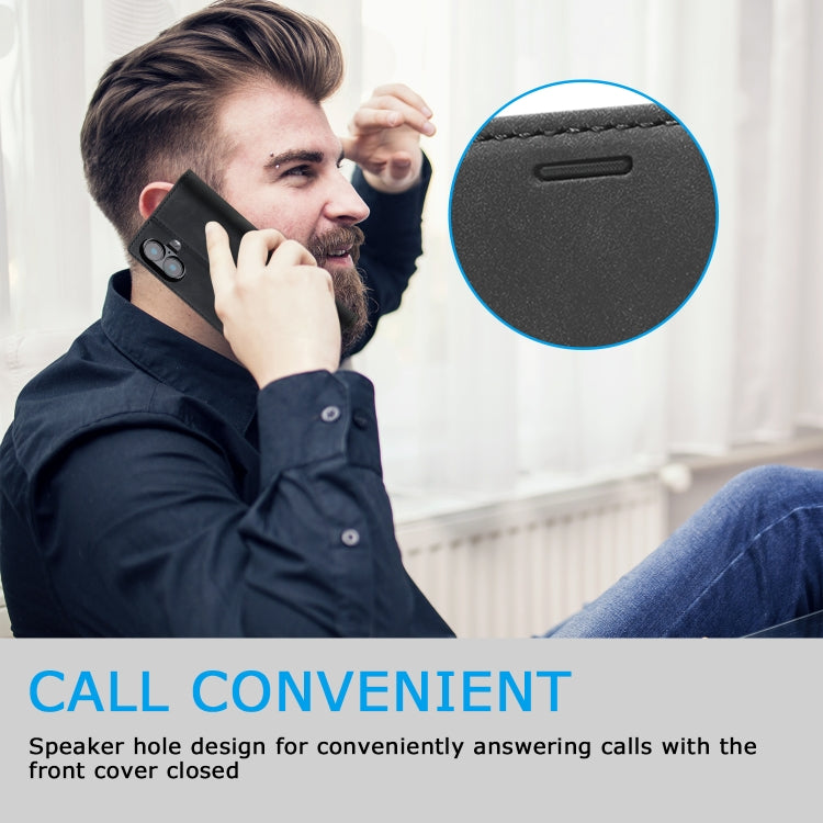 LC.IMEEKE Custodia per telefono in pelle magnetica resistente con supporto, slot per carte e portafoglio, For iPhone 16