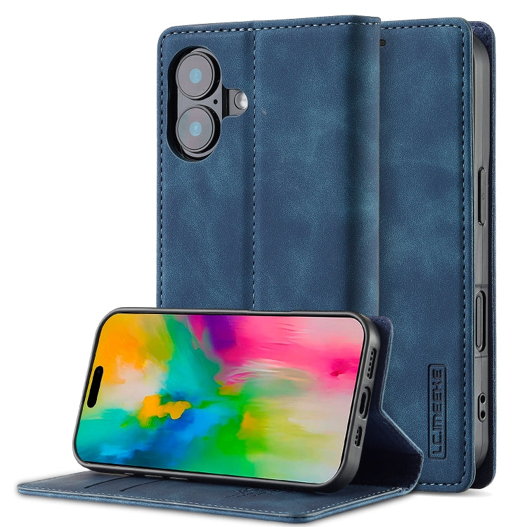 LC.IMEEKE Custodia per telefono in pelle magnetica resistente con supporto, slot per carte e portafoglio, For iPhone Air, For iPhone 16 Pro Max, For iPhone 16 Pro, For iPhone 16 Plus