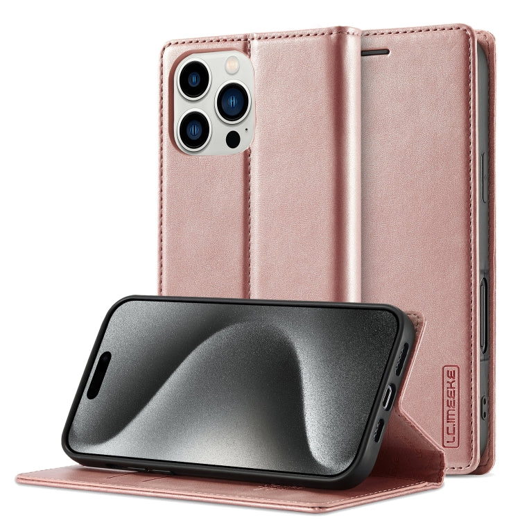 LC.IMEEKE Custodia per telefono in pelle magnetica resistente con supporto, slot per carte e portafoglio, For iPhone Air, For iPhone 16 Pro Max, For iPhone 16 Pro, For iPhone 16 Plus