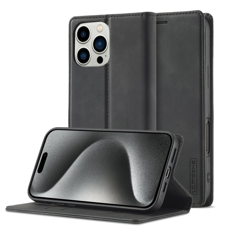LC.IMEEKE Custodia per telefono in pelle magnetica resistente con supporto, slot per carte e portafoglio, For iPhone Air, For iPhone 16 Pro Max, For iPhone 16 Pro, For iPhone 16 Plus
