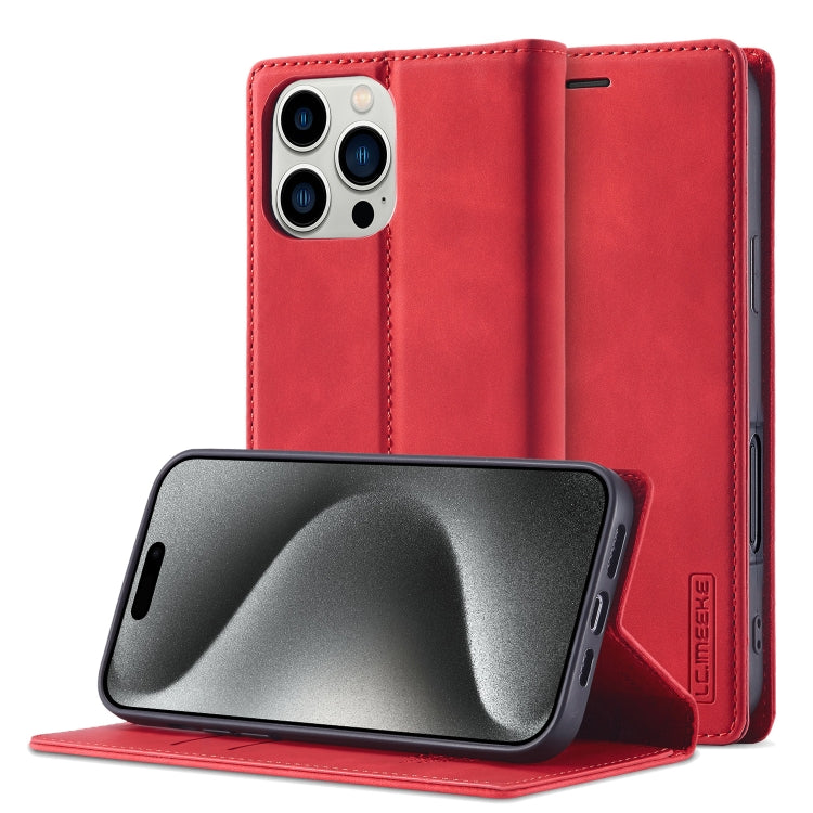 LC.IMEEKE Custodia per telefono in pelle magnetica resistente con supporto, slot per carte e portafoglio, For iPhone Air, For iPhone 16 Pro Max, For iPhone 16 Pro, For iPhone 16 Plus