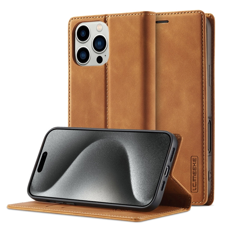 LC.IMEEKE Custodia per telefono in pelle magnetica resistente con supporto, slot per carte e portafoglio, For iPhone Air, For iPhone 16 Pro Max, For iPhone 16 Pro, For iPhone 16 Plus