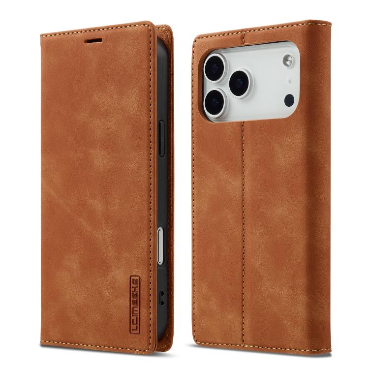 LC.IMEEKE Custodia per telefono in pelle magnetica resistente con supporto, slot per carte e portafoglio