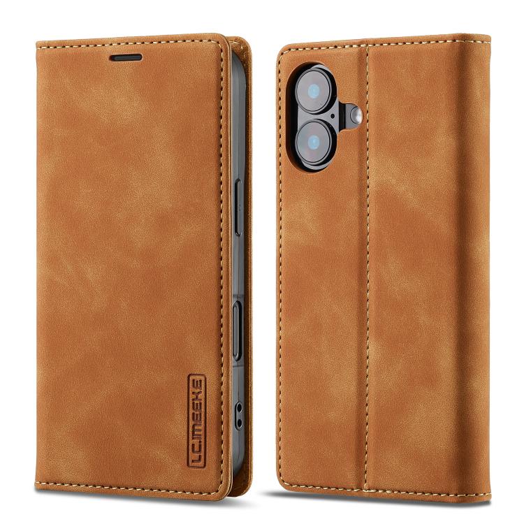 LC.IMEEKE Custodia per telefono in pelle magnetica resistente con supporto, slot per carte e portafoglio