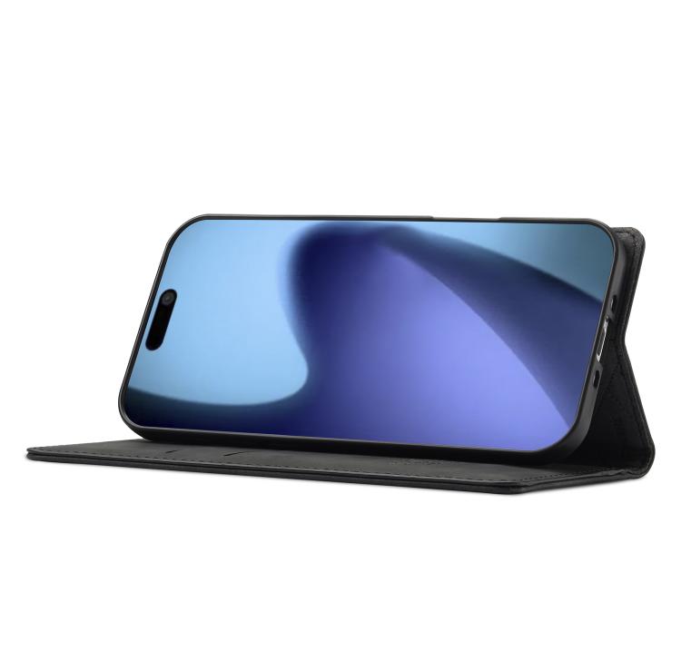 LC.IMEEKE Custodia per telefono in pelle magnetica resistente con supporto, slot per carte e portafoglio, For iPhone Air, For iPhone 16 Pro Max, For iPhone 16 Pro, For iPhone 16 Plus