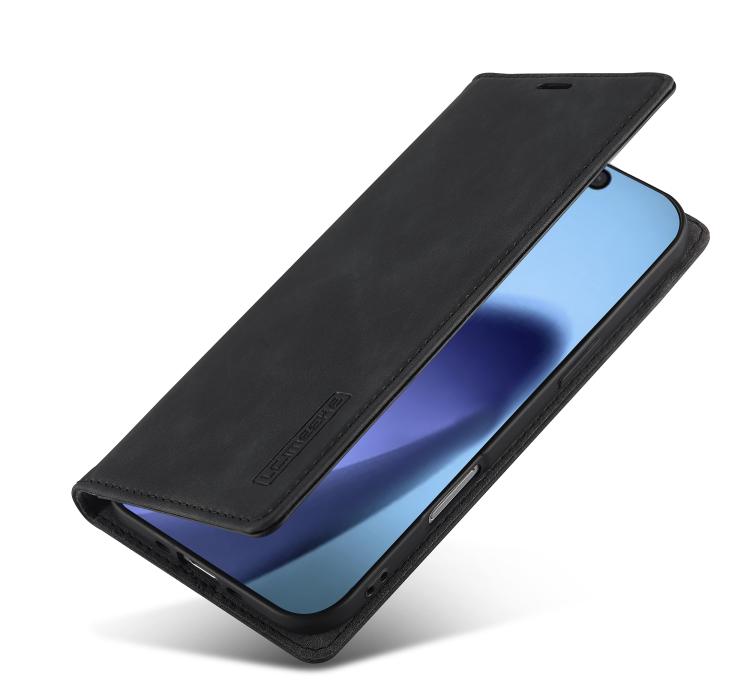 LC.IMEEKE Custodia per telefono in pelle magnetica resistente con supporto, slot per carte e portafoglio, For iPhone Air, For iPhone 16 Pro Max, For iPhone 16 Pro, For iPhone 16 Plus