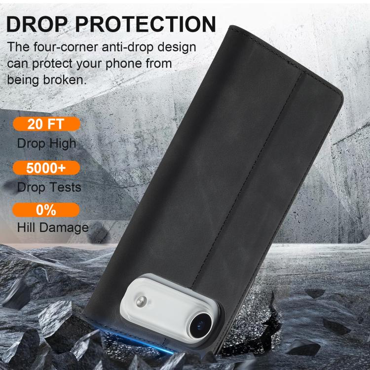 LC.IMEEKE Custodia per telefono in pelle magnetica resistente con supporto, slot per carte e portafoglio, For iPhone Air, For iPhone 16 Pro Max, For iPhone 16 Pro, For iPhone 16 Plus