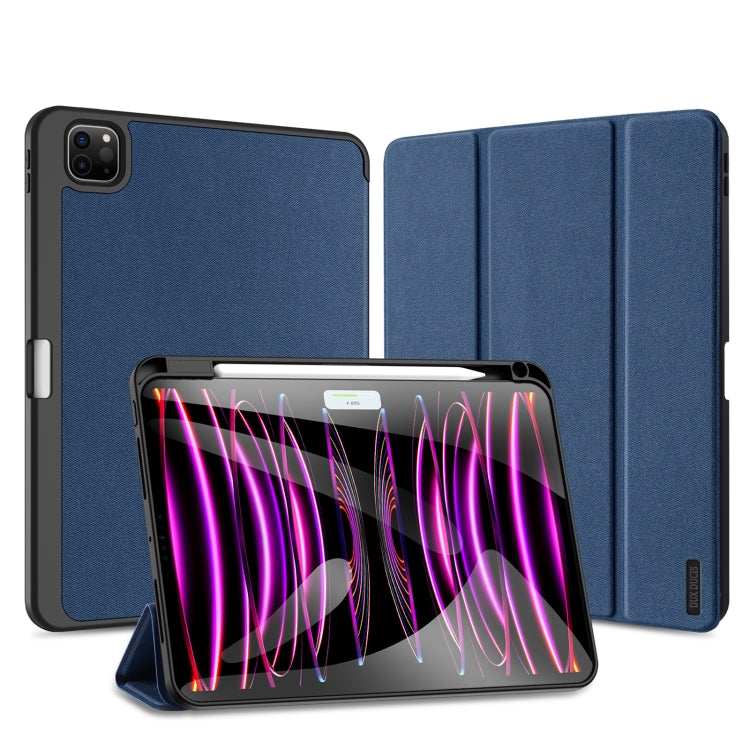 Custodia per tablet in pelle magnetica con texture in tessuto serie DUX DUCIS Domo, For iPad Air 13 2024 / 2025 / 2026, For iPad Pro 13 2025 / 2024, For iPad Pro 11 2025 / 2024