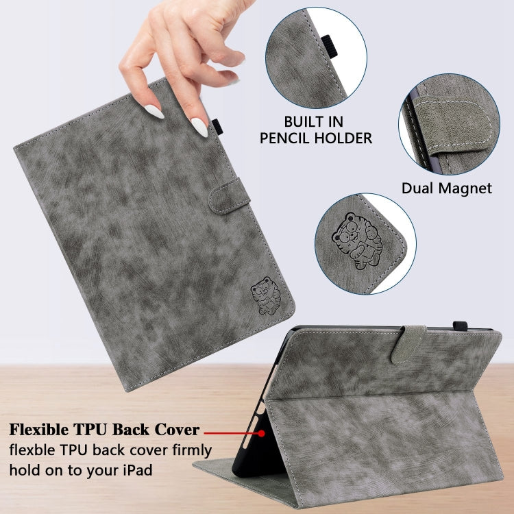 Custodia per tablet in pelle con motivo tigre goffrato, For iPad Air 13 2026 / 2025 / 2024, For iPad Air 11 2026 / 2025 / 2024, For iPad Pro 11 2025 / 2024