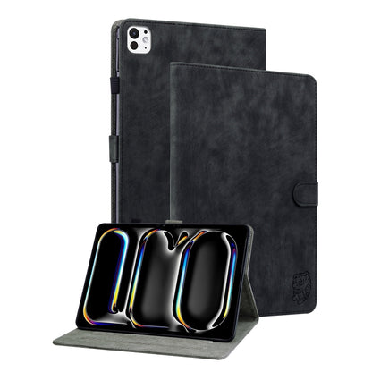 Custodia per tablet in pelle con motivo tigre goffrato, For iPad Air 11 2025 / 2024, For iPad Air 13 2025 / 2024, For iPad Pro 11 2024