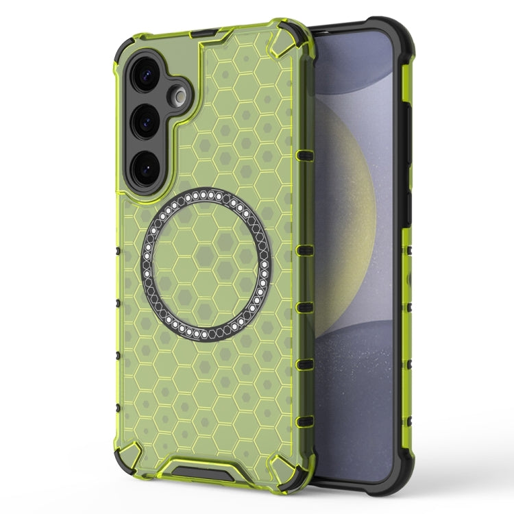 Custodia per telefono antiurto con anello magnetico a nido d'ape, For Samsung Galaxy S24 Ultra 5G, For Samsung Galaxy S24+ 5G, For Samsung Galaxy S24 5G, For Samsung Galaxy S23 FE 5G