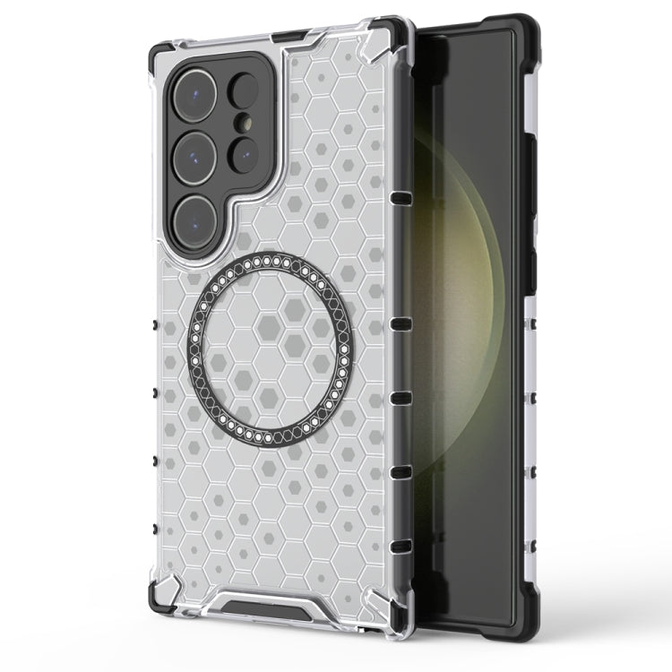 Custodia per telefono antiurto con anello magnetico a nido d'ape, For Samsung Galaxy S24 Ultra 5G, For Samsung Galaxy S24+ 5G, For Samsung Galaxy S24 5G, For Samsung Galaxy S23 FE 5G