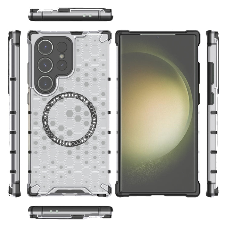 Custodia per telefono antiurto con anello magnetico a nido d'ape, For Samsung Galaxy S24 Ultra 5G, For Samsung Galaxy S24+ 5G, For Samsung Galaxy S24 5G, For Samsung Galaxy S23 FE 5G