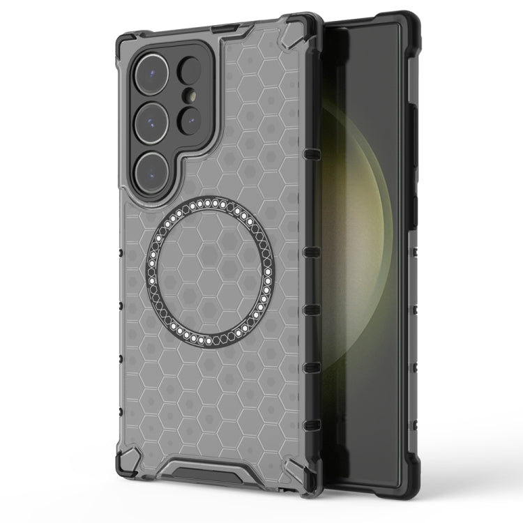 Custodia per telefono antiurto con anello magnetico a nido d'ape, For Samsung Galaxy S24 Ultra 5G, For Samsung Galaxy S24+ 5G, For Samsung Galaxy S24 5G, For Samsung Galaxy S23 FE 5G