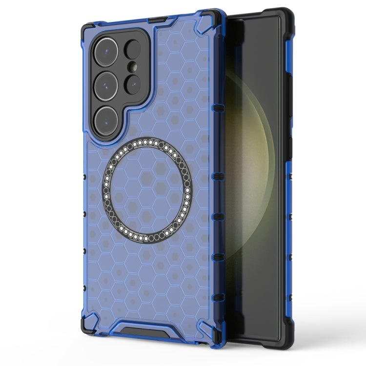Custodia per telefono antiurto con anello magnetico a nido d'ape, For Samsung Galaxy S24 Ultra 5G, For Samsung Galaxy S24+ 5G, For Samsung Galaxy S24 5G, For Samsung Galaxy S23 FE 5G
