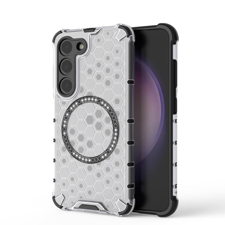 Custodia per telefono antiurto con anello magnetico a nido d'ape, For Samsung Galaxy S23 Ultra 5G, For Samsung Galaxy S23+ 5G, For Samsung Galaxy S23 5G