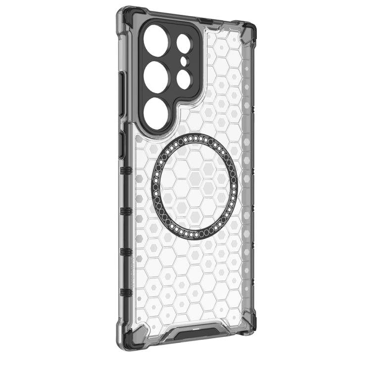 Custodia per telefono antiurto con anello magnetico a nido d'ape, For Samsung Galaxy S23 Ultra 5G, For Samsung Galaxy S23+ 5G, For Samsung Galaxy S23 5G