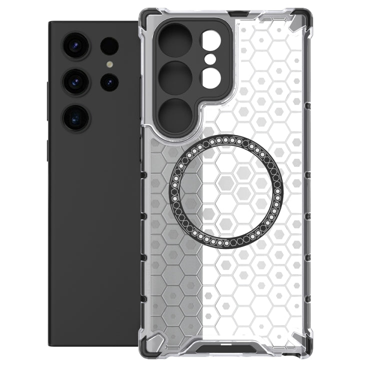 Custodia per telefono antiurto con anello magnetico a nido d'ape, For Samsung Galaxy S23 Ultra 5G, For Samsung Galaxy S23+ 5G, For Samsung Galaxy S23 5G