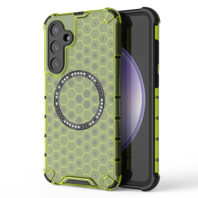 Custodia per telefono antiurto con anello magnetico a nido d'ape, For Samsung Galaxy S24 Ultra 5G, For Samsung Galaxy S24+ 5G, For Samsung Galaxy S24 5G, For Samsung Galaxy S23 FE 5G