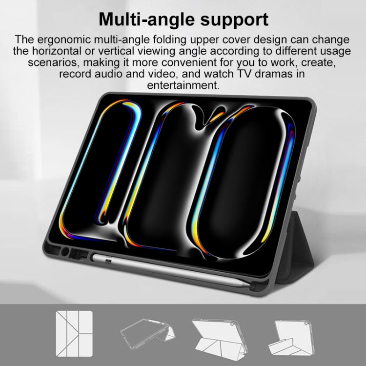Custodia per tablet in pelle intelligente multipiega Mutural, For iPad Pro 13 2024, For iPad Air 13 2024, For iPad Pro 11 2024