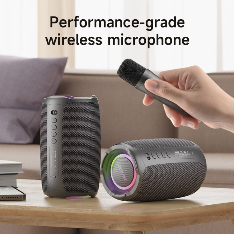 Altoparlante wireless per karaoke con luce ritmica RGB Zealot S61M, Single Mic, Dual Mic