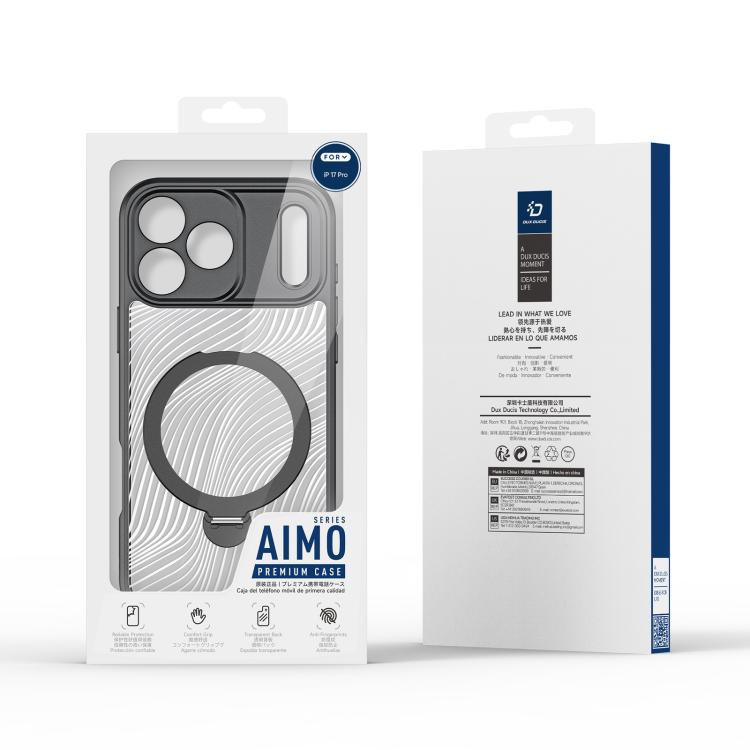 Custodia per telefono smerigliata con supporto ad anello MagSafe serie Aimo DUX DUCIS, For iPhone 17 Pro, For iPhone 17, For iPhone Air