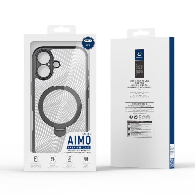Custodia per telefono smerigliata con supporto ad anello MagSafe serie Aimo DUX DUCIS, For iPhone 17, For iPhone Air