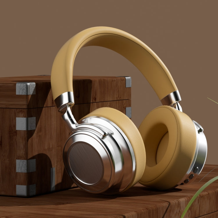 Auricolare Bluetooth wireless retrò in metallo CR-9 montato sulla testa