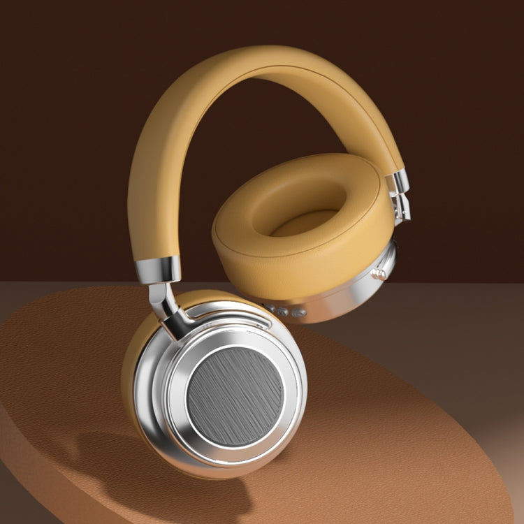 Auricolare Bluetooth wireless retrò in metallo CR-9 montato sulla testa