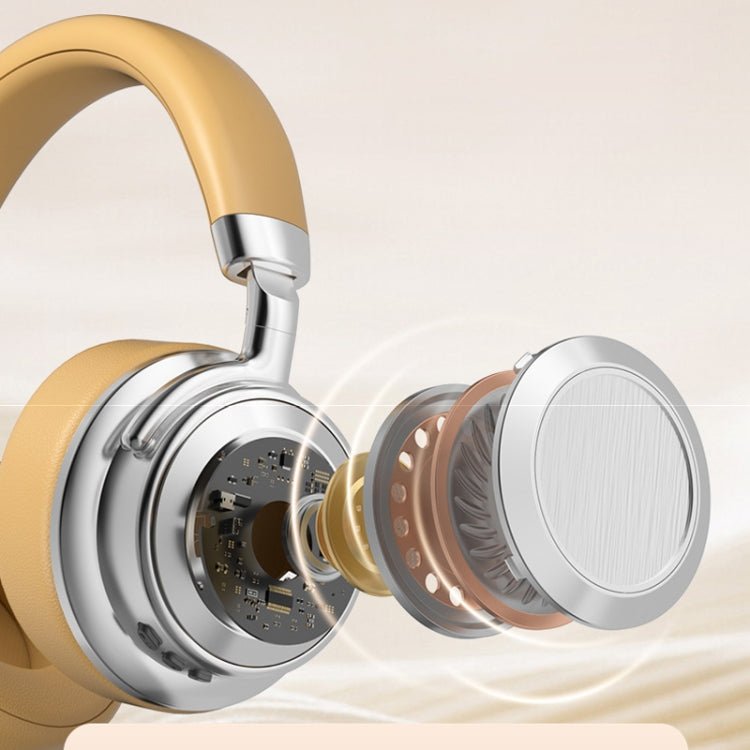 Auricolare Bluetooth wireless retrò in metallo CR-9 montato sulla testa