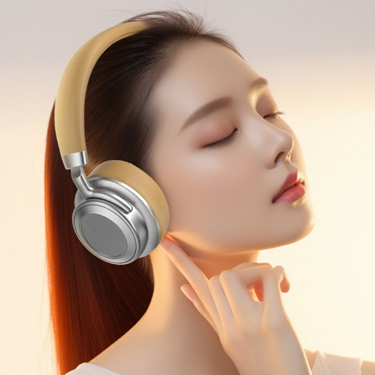 Auricolare Bluetooth wireless retrò in metallo CR-9 montato sulla testa