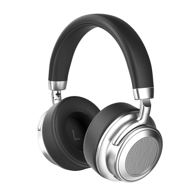 Auricolare Bluetooth wireless retrò in metallo CR-9 montato sulla testa